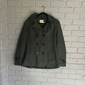 NWOT Women’s Houndstooth Peacoat size L